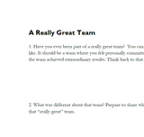 Cultivating Really Great Teams: First Meeting Worksheets